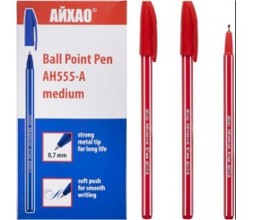 Ручка кулькова АЙХАО Original червоний (50 шт)
