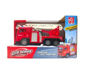 Пожежна машина інерційна, озвучена, зі світлом, в коробці RJ6821-1 р.21*9*12,5см
