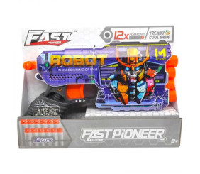 Іграшковий пістолет мех. чотириствольний з мʼякими набоями