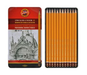 Олівці графітні 1500 Art, 8В-2Н, 12 шт.