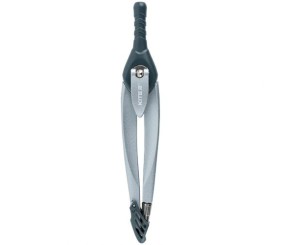 Циркуль мет. + грифель у футлярі, Pastelini, сірий, 130 мм