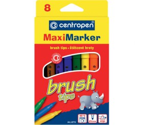 Фломастери 8773 Brush, набір 8 шт.