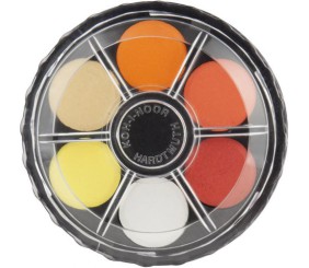 Фарби акв., кругла пласт. упаковка, б/п, 18 кол.