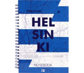 Блокнот на спіралі тверда обкл., А5, 96арк. Helsinki
