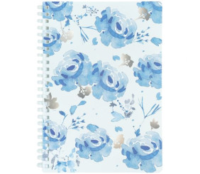 Блокнот на спіралі пласт. обкл., А5, 80 арк.,кл Flower Sym 1