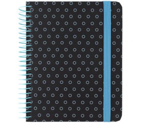 Блокнот на спіралі тверда обкл., B6+, 120 арк.,кл., графіт