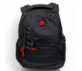 Рюкзак шкільний, 30х43х15 см (ЧОРНИЙ З ЧЕРВОНИМ)