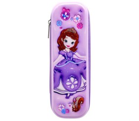 Пенал ПРИНЦЕСИ на блискавці (ФІОЛЕТОВИЙ) в коробці