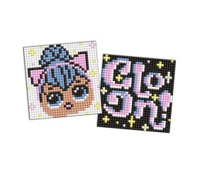 Набір з алмазною мозаїкою на магнітній основі для дітей "LOL Surprise! LOL і зірковий напис" 9x9см