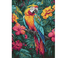 Набір з алмазною мозаїкою "Тропічний птах" 30x40см