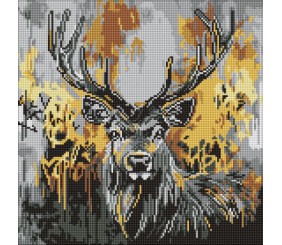 Набір з алмазною мозаїкою "Золотий олень" 40х40см
