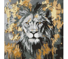Набір з алмазною мозаїкою "Золотий Лев" 40х40см