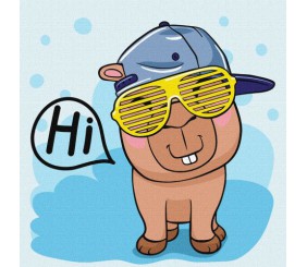 Картина за номерами "Привіт, Капібара" 30х30 см