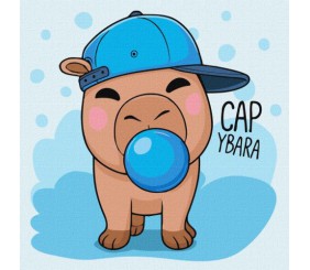 Набір для розпису по номерах для дітей "Капібара і жуйка" 30х30см