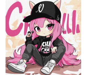 Картина за номерами "У стилі аніме" 40х40 см