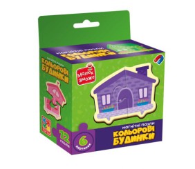 Гра розвиваюча пазли магнітні "КОЛЬОРОВІ БУДИНКИ"