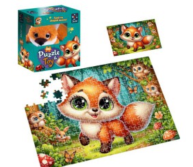 Пазли з мʼякою іграшкою "De.tail. Лисеня" 260 деталей