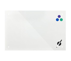 Дошка скляна магнітно-маркерна 90x120 см, біла