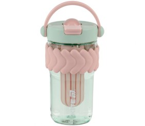 Стакан для води, 700 мл, м'ятно-рожевий