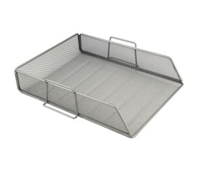 Лоток горизонтальний 80x280x340мм металевий, срібл