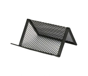 Підставка для візиток 95x80x60мм, металева, чорна