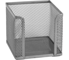 Куб для паперу 100х100x100мм, металевий, сріблястий