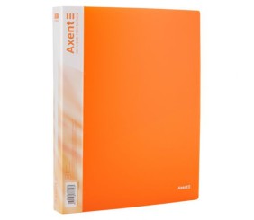 Папка на 4-х кільцях, 35 мм, прозора помаранчева