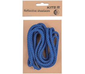 Шнурівки для взуття світловідбиваючі, сині