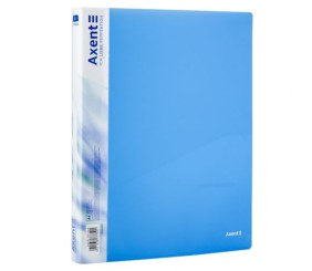 Папка на 2-х кільцах, 25мм, прозора синя