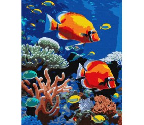 Набір для розпису по номерах "ЯСКРАВИЙ РИФ" 40Х50 СМ