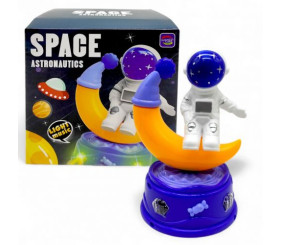 Космонавт на батарейках, їздить, музика, світло, в коробці (р.13,5х13,5х13 см)