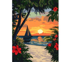 КАРТИНА ПО НОМЕРАХ "КРАСА ТРОПІКІВ" 30Х40 СМ