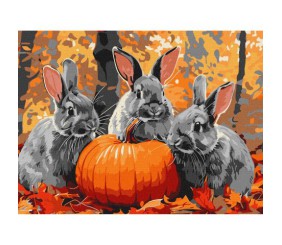 КАРТИНА ПО НОМЕРАХ "КРОЛЯЧІ ПРИГОДИ" 30Х40 СМ