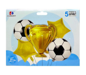Кулі фольговані набір "Футбол" 5шт