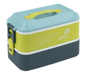 Ланчбокс подвійний з наповненням 2000 мл, синій