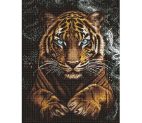 Алмазна мозаїка "Дикий тигр" 40х50 см