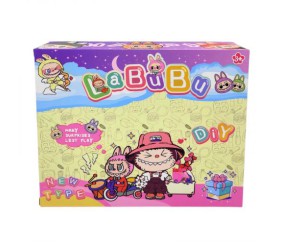 Алмазна мозаїка "Labubu / Лабубу", 13,5х18 см, окуляри, стрічки для оригамі, в коробці, ВИДАЄТЬСЯ ТІЛЬКИ МІКС ВИДІВ