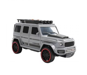 Джип музичний СІРИЙ, звук, світло, інерція, машинки в комплекті, в коробці