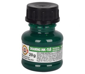 Туш для креслення, 20г., зелена