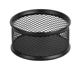 Підставка для скріпок 80x80x40мм, металева, чорна