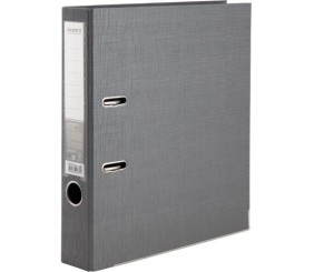 Папка-реєстратор двост, Prestige+ 5cм, зіб, срібляста