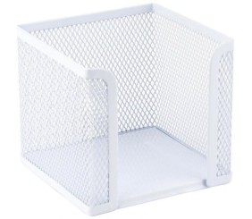 Куб для паперу 100х100x100мм, металевий, білий
