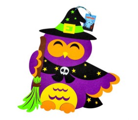 Декор з фетру 3 мм "Сова з мітлою"