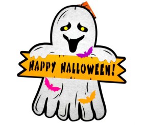 Декор з фетру 3мм "Привид Happy Hellowееn" ХН-100