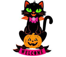 Декор з фетру 2 мм "Кіт з гарбузом"