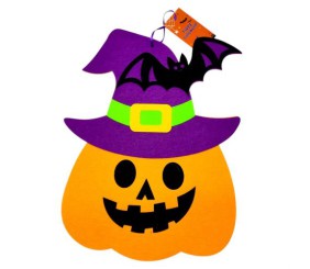 Декор з фетру 3 мм "Гарбуз з летючою мишою"