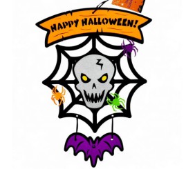 Підвіс з фетру 3 мм "Павутина з черепом"