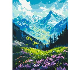 Картина за номерами "Підніжжя гір" 40х50 см