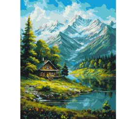 Картина за номерами "Гірський пейзаж" 40х50 см