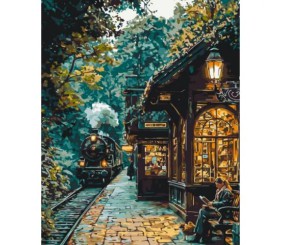 Картина за номерами "В очікуванні потягу" 40*50 см